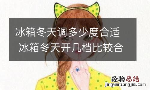 冰箱冬天调多少度合适 冰箱冬天开几档比较合适