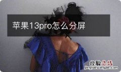 苹果13pro怎么分屏