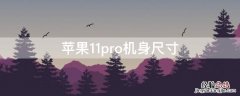 iphone11pro机身尺寸多少厘米 iPhone11pro机身尺寸