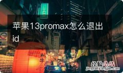 苹果13promax怎么退出id