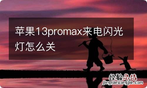 苹果13promax来电闪光灯怎么关