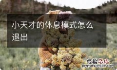 小天才的休息模式怎么退出