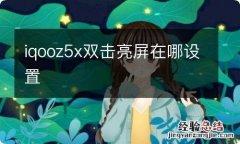 iqooz5x双击亮屏在哪设置