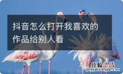 抖音怎么打开我喜欢的作品给别人看