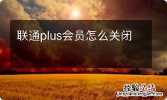 联通plus会员怎么关闭