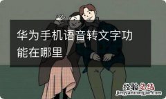 华为手机语音转文字功能在哪里