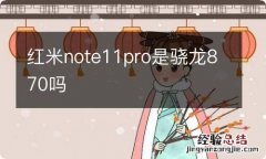 红米note11pro是骁龙870吗