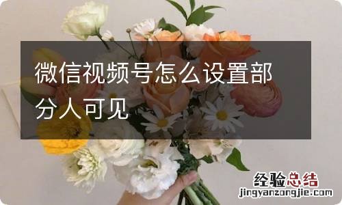 微信视频号怎么设置部分人可见