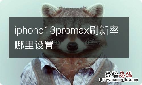 iphone13promax刷新率哪里设置