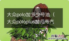 大众poloplus加几号汽油 大众polo加多少号油