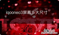 iqooneo3屏幕多大尺寸