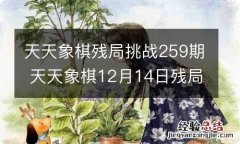 天天象棋残局挑战259期 天天象棋12月14日残局挑战攻略