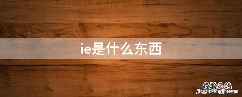 cookie是什么东西 ie是什么东西