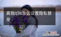 真我q3s怎么设置隐私替身