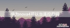 华为nova4可以当遥控器吗