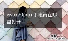 vivox70pro+手电筒在哪里打开