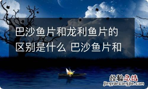 巴沙鱼片和龙利鱼片的区别是什么 巴沙鱼片和龙利鱼片的区别是