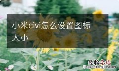 小米civi怎么设置图标大小