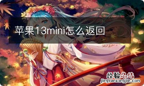 苹果13mini怎么返回