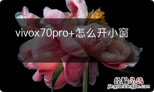 vivox70pro+怎么开小窗