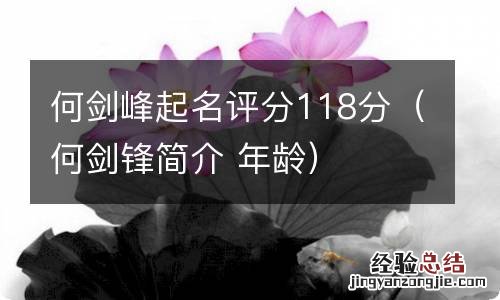 何剑锋简介 年龄 何剑峰起名评分118分