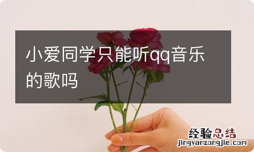 小爱同学只能听qq音乐的歌吗