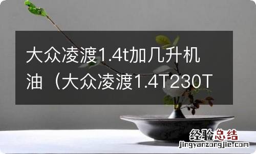 大众凌渡1.4T230Tsi加什么机油加多少 大众凌渡1.4t加几升机油