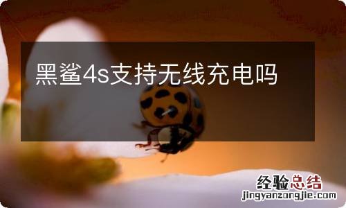 黑鲨4s支持无线充电吗