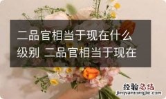 二品官相当于现在什么级别 二品官相当于现在什么官 二品官是什么职位