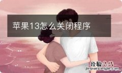 苹果13怎么关闭程序