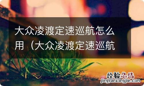 大众凌渡定速巡航怎么用不了了 大众凌渡定速巡航怎么用