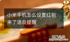 小米手机怎么设置红包来了语音提醒