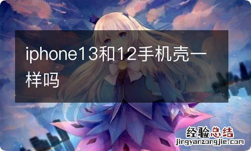 iphone13和12手机壳一样吗