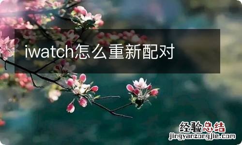 iwatch怎么重新配对