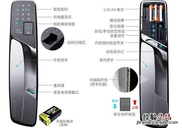 盖特曼a330指纹锁怎么开锁