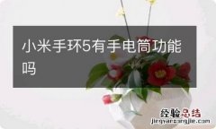 小米手环5有手电筒功能吗