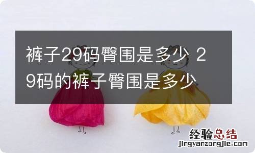 裤子29码臀围是多少 29码的裤子臀围是多少