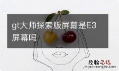 gt大师探索版屏幕是E3屏幕吗