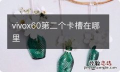 vivox60第二个卡槽在哪里