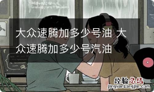 大众速腾加多少号油 大众速腾加多少号汽油