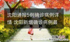 沈阳通报5例确诊病例详情 沈阳新增确诊病例最新消息