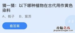 今日蚂蚁庄园小鸡课堂正确答案最新：以下哪种植物在古代用作黄色染料？冷冻肉类经过反复