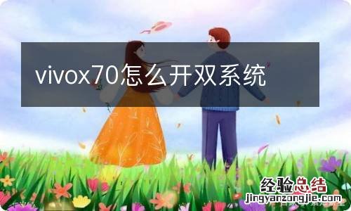 vivox70怎么开双系统