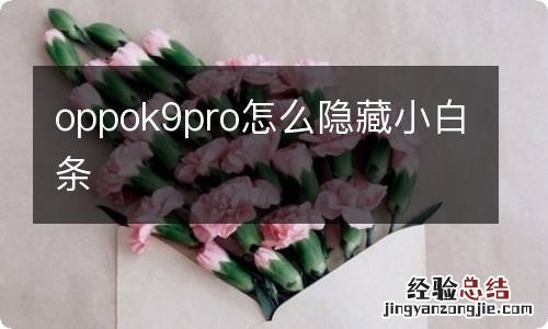 oppok9pro怎么隐藏小白条