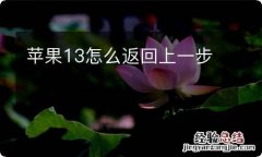 苹果13怎么返回上一步