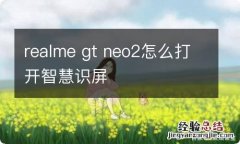 realme gt neo2怎么打开智慧识屏