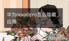 华为nova9pro怎么隐藏应用