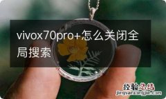 vivox70pro+怎么关闭全局搜索