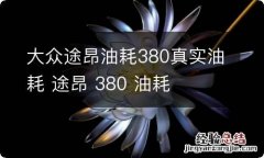 大众途昂油耗380真实油耗 途昂 380 油耗