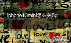 iphone13mini怎么关5g